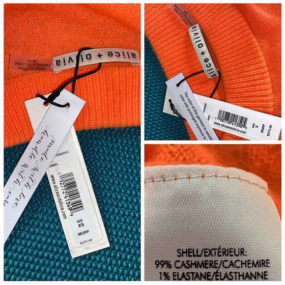 Alice + Olivia Denver Cashmere Round Hem Sweater Pullover - Picture 12 of 14